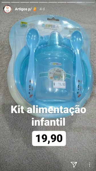 Kit alimentação infantil: prato, copo, talher