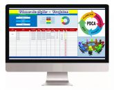 Planilha de Plano de Ação com dashboard - Gestão de Projetos