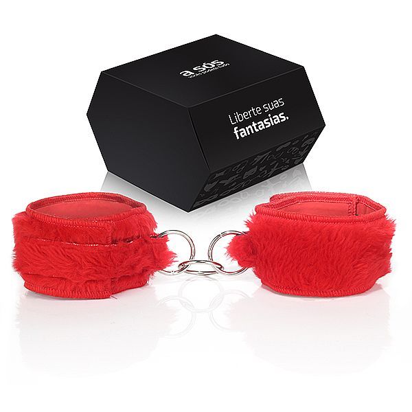 Algema em Pelúcia e Vinil com Fechamento em Velcro - Vermelha