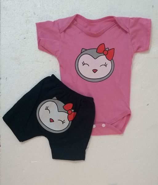 Conjunto Body com Short -Coruja - Tam. P