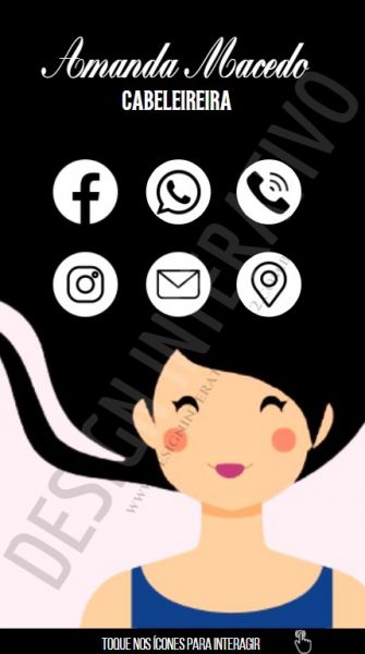 CARTÃO DIGITAL CABELELEIRA - BLACK