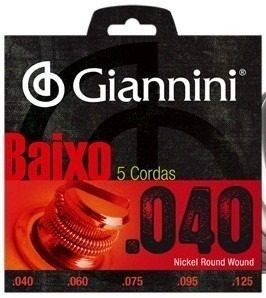 ENCORDOAMENTO GIANNINI BAIXO GEEBRL 040, 5 CORDAS