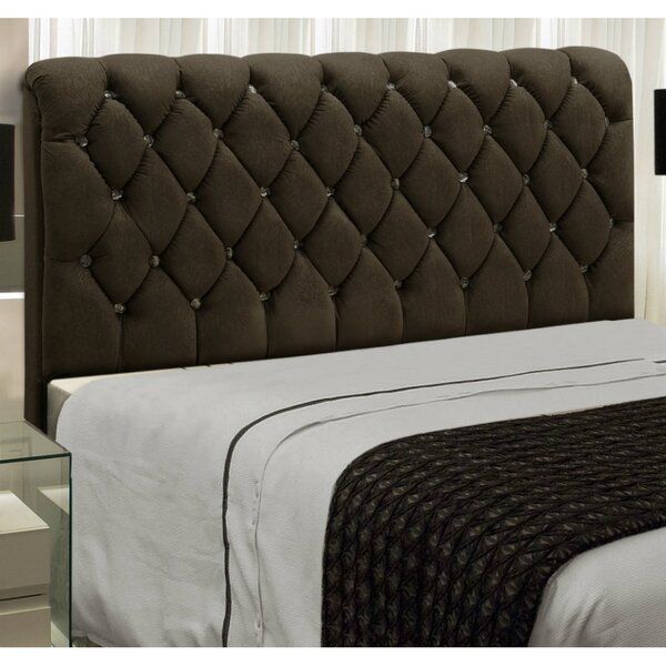 Cabeceira Solteiro Luxuria 90 Veludo Castor 1701 SR Cabec