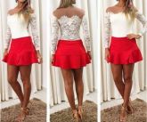 Blusa Emanuelle - Renda com tule - Cod.: 374