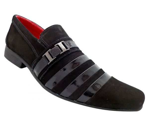 Sapato Social HiperFlex Couro Nobuck e Verniz MOD:12761 [Original]