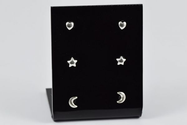 Brinco Kit Lua/Estrela/Coração