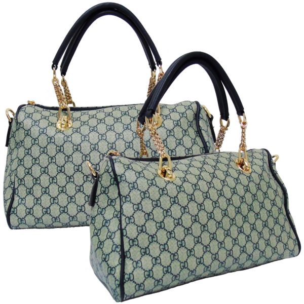 Bolsa Feminina Baú com Alças de Correntes