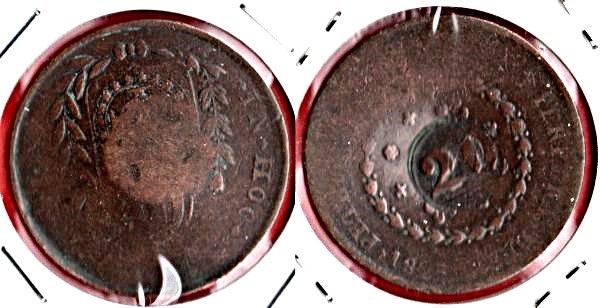 C610 - 40  Réis c/ carimbo de 20 - Réis 1829R