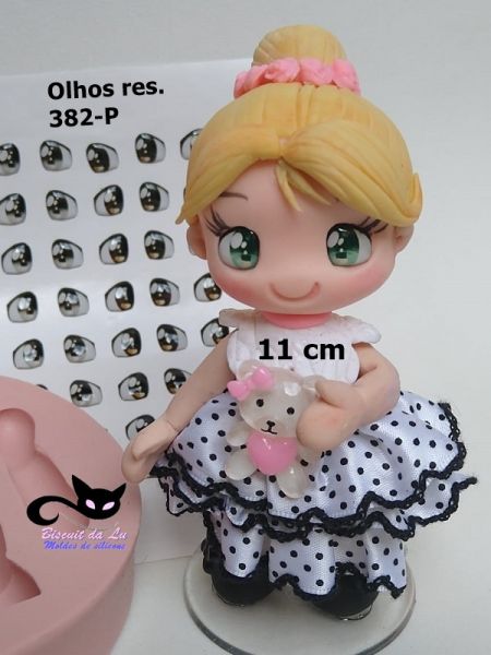 kit combo boneca Nina + 30 p olhos res. 382 P