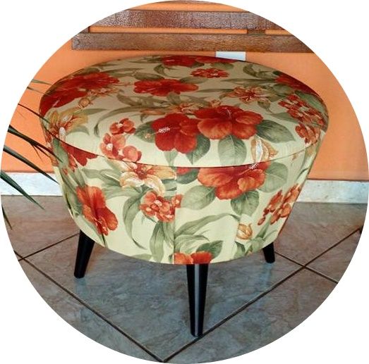 PUFF - Bege Florido - Cod.: 0005