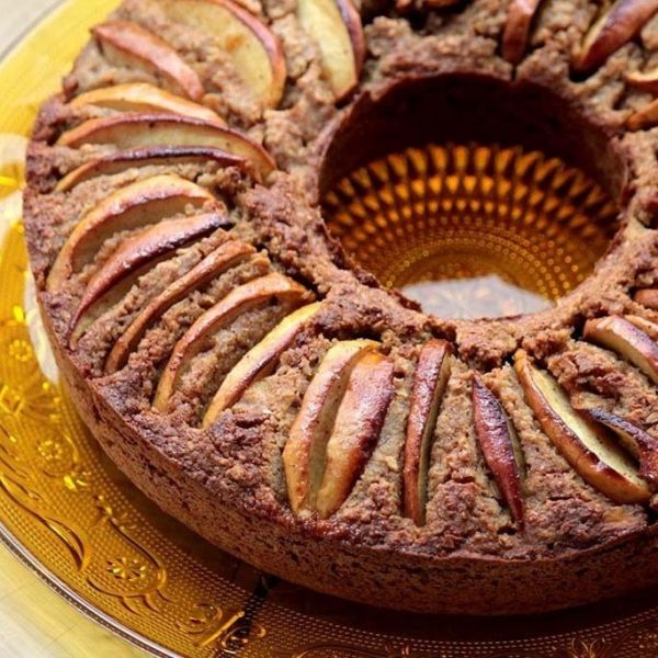 Bolo Fitness de Maçã com Banana