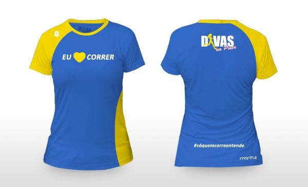 Blusa Feminina Baby Look "Eu Amo Correr"