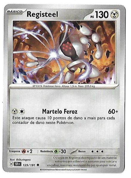 Pokemon Registeel Escarlate e Violeta Fagulhas Impetuosas