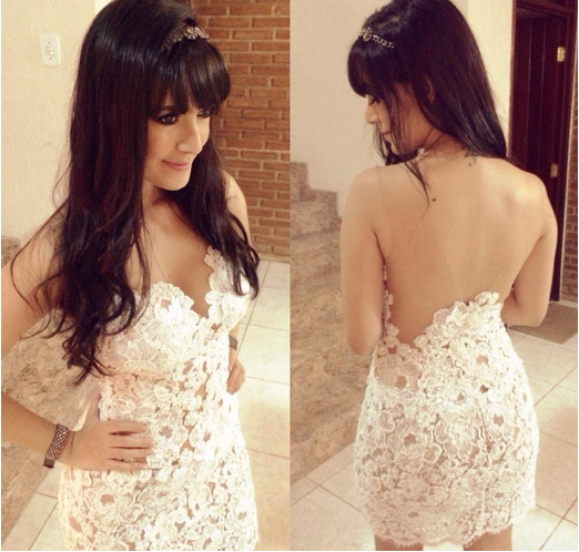 Vestido Branco Transparência