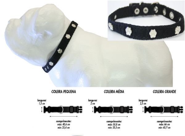 Gargantilha Preta com Rebite de Patinha