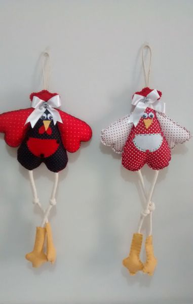 Enfeite para microondas galinhas (várias cores)