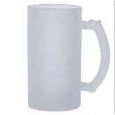 Caneca de vidro jateada IMPORTADA AAA 475ml.