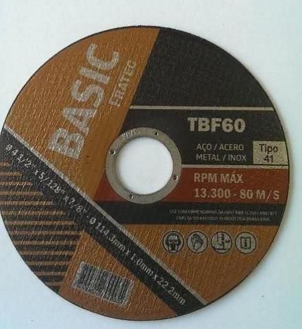 Disco corte basic 4" x 1,0 x7/8