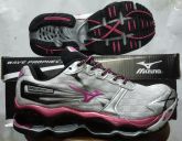 Tênis Feminino Mizuno Wave Prophecy 2 Prata e Rosa Importado China