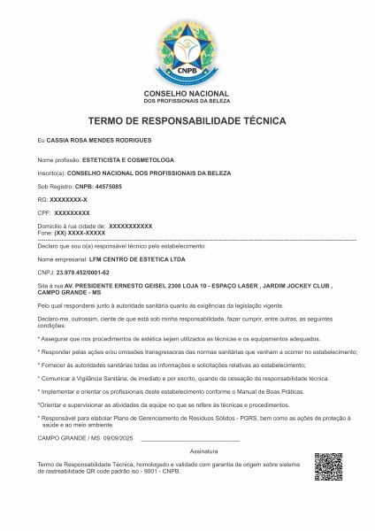 LFM CENTRO DE ESTETICA LTDA