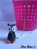 Colar coruja preta