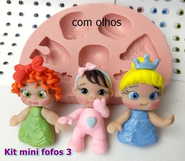 Kit com 05 Cartelas de Olhos Moana 410PP - 100 pares de olhos cada