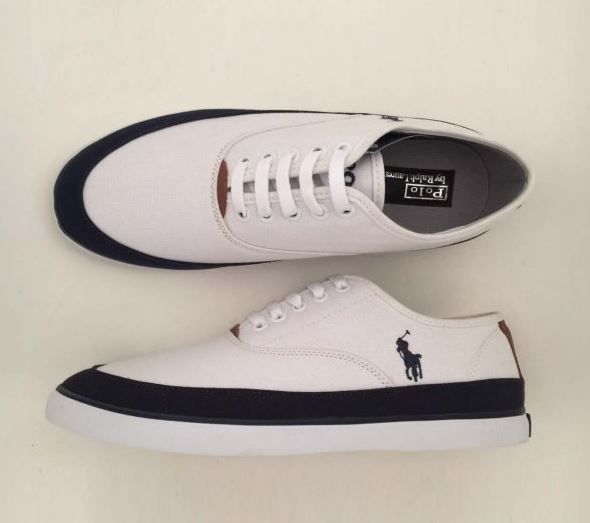 SAPATÊNIS POLO RALPH LAUREN 3 BRANCO C/ AZUL - PRL-0301