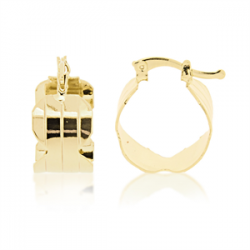 Argola chapa larga com detalhes