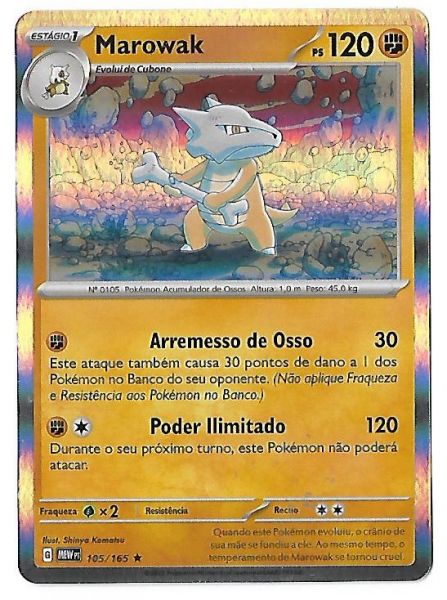 Pokemon Marowak Holofoil Escarlate e Violeta 151