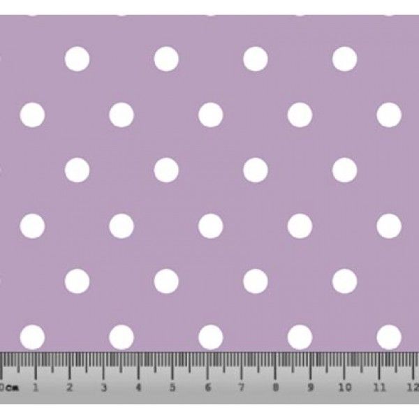 Tricoline estampado 100% alg -  Poa/bolinha lilas