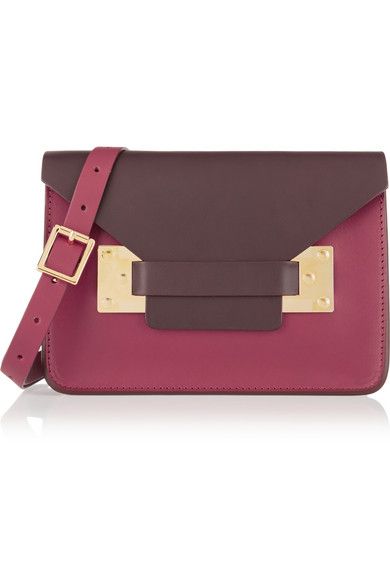 SOPHIE HULME Envelope small color-block leather shoulder bag
