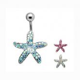 de Corpo Piercing de Umbigo Cristal