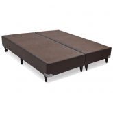 Base King Bipartida 2x 96x203x38 Corino Marrom SR Movelaria