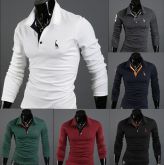 Camisa Polo Slim Fit Longa Casual