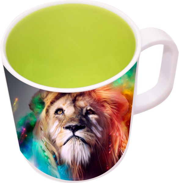 Canecas Plástica com interior colorido