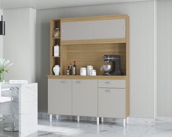 A883.Kit Cozinha Duda 140 5P1G Damasco.Off White Poquema