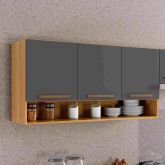 Armario Aereo New 91 3P1N Cinamomo.Grafit Arte Moveis