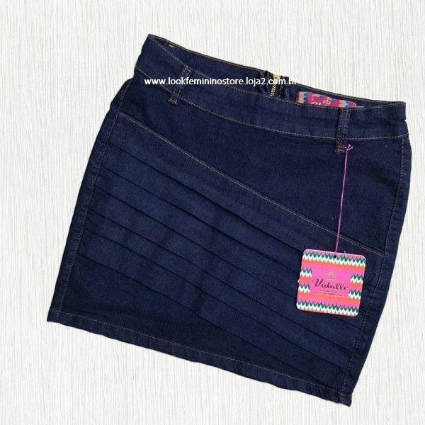 Saia Jeans com Zíper Vidalle 38