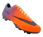 Chuteira Nike Mercurial Laranja e Roxo MOD:11600