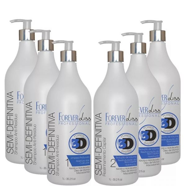 Combo 03 Kits Escova Semi Definitiva Power 3D System