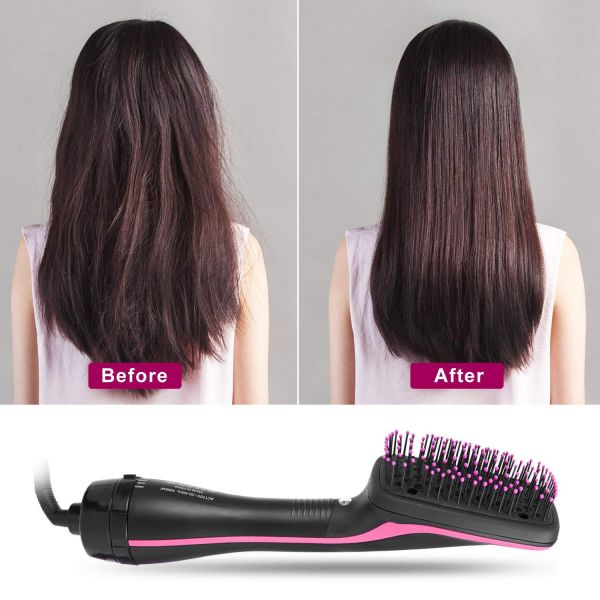 Escova Secadora - 1000W de Potência - Rosa/Preta