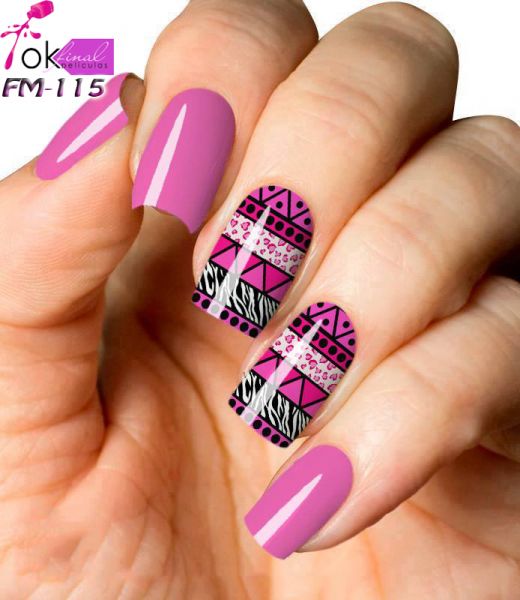 Adesivos para Unhas Mod.Étnica Cód.Fm -115