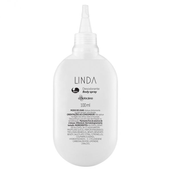 REFIL LINDA DESODORANTE SPRAY, 100ML