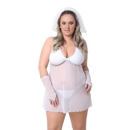 CAMISOLA PLUS SIZE NOIVINHA PIMENTA KENTE
