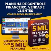 Controle Financeiro Empresarial + Super Pack Planilhas Excel - VERSÃO: ARC128