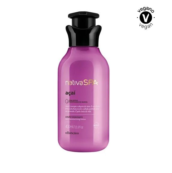Nativa SPA Açaí Loção Hidratante Corporal Desodorante, 400ml