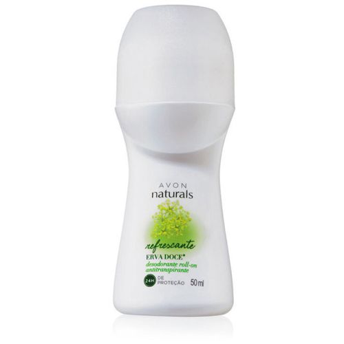 Desodorante roll-on antitranspirante Avon Naturals Erva Doce