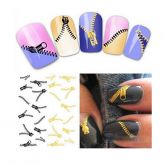 Decoração de Unhas Adesivo Zíper BSU0007