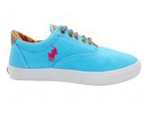 Tênis Polo Ralph Lauren Vaugh Azul Bebê e Rosa