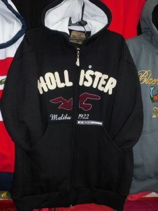 Blusa em Moletom Hollister- c/ Ziper - Masculino